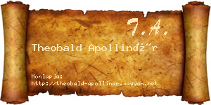 Theobald Apollinár névjegykártya